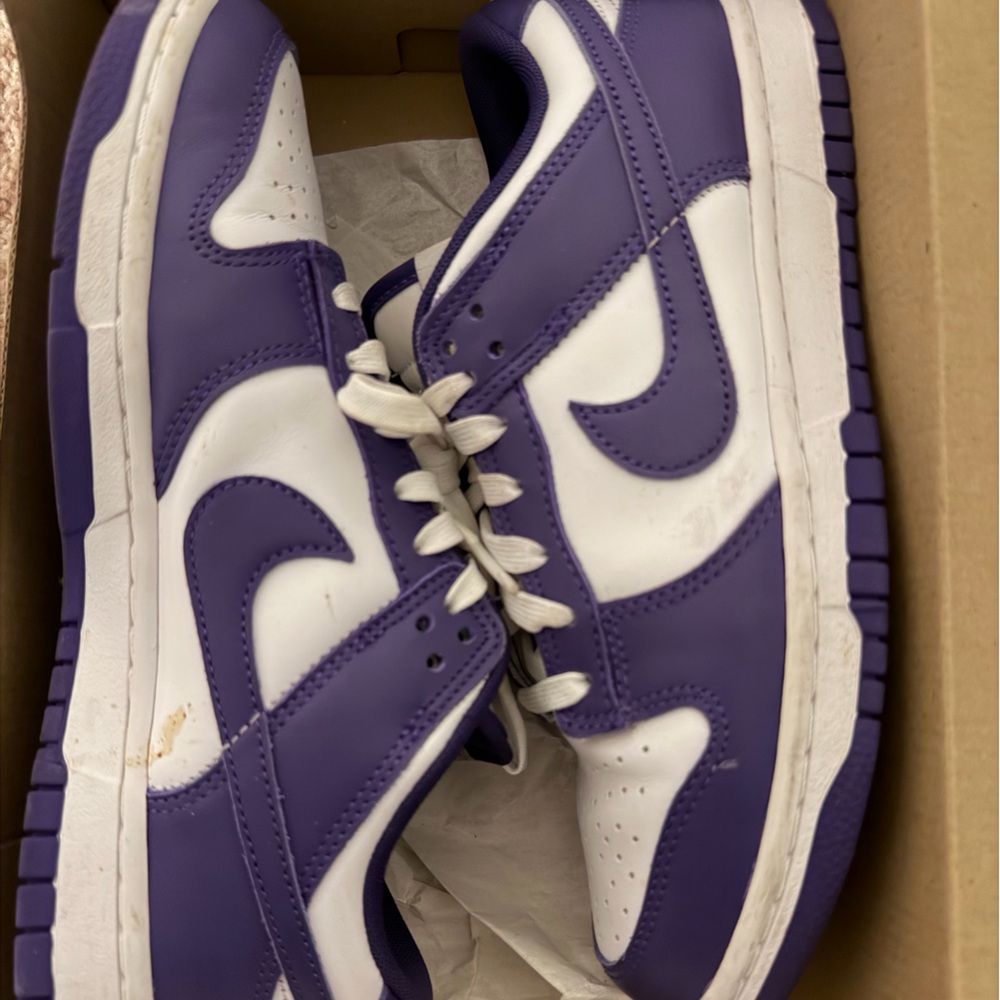 Purple & white Nike Dunks Low retro